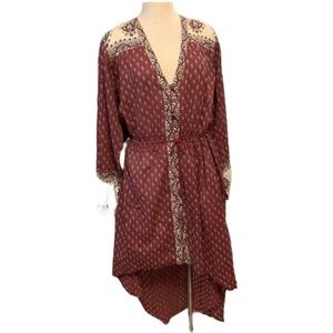 NWOT Billabong Hi-Low Long Sleeve Shirtdress Sz L